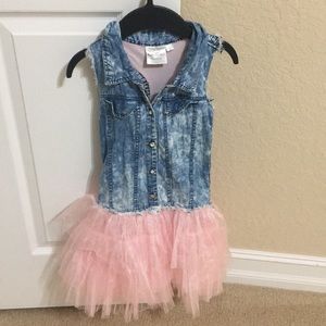 Ooh la la couture denim tutu dress. Size 5
